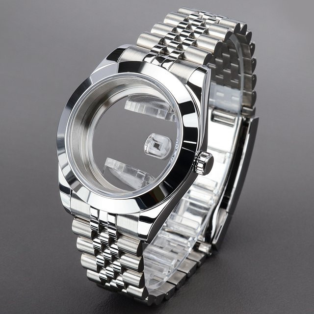 Uhrengehäuse Edelstahl, Saphirglas, 36mm/39mm, Silber - Bild 1