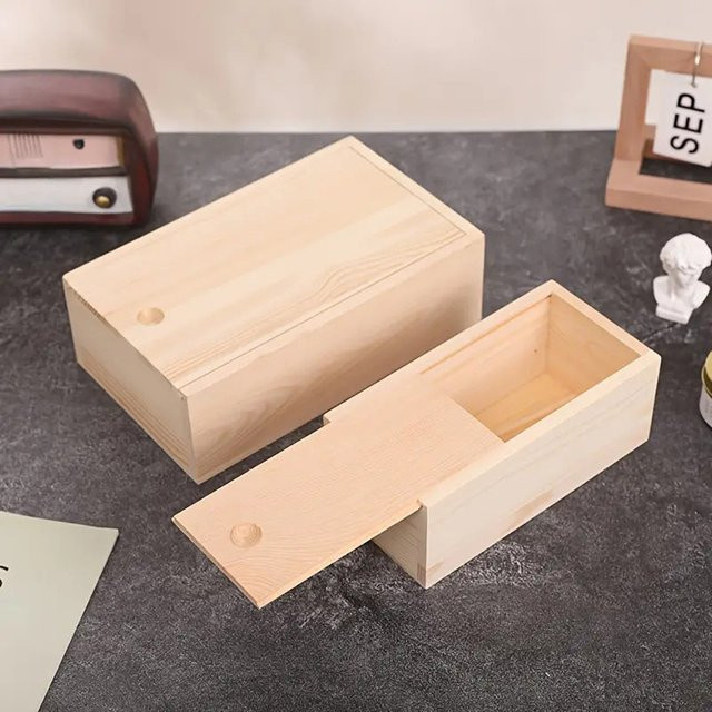 LEENKEA Holz-Schubladenbox aus Kiefer in Braun und Beige zur Aufbewahrung und Organisation - Bild 1