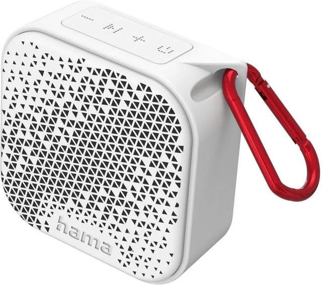 Hama Bluetooth-Lautsprecher Pocket 3.0 in Weiß, wasserdicht IP67, 3,5 W mit USB-C und 3,5 mm Klinkenanschluss - Bild 1