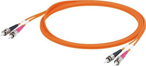 Weidmüller Glasfaser LWL Anschlusskabel Orange, Länge: 1,00 m, 1x ST-Stecker auf 1x ST-Stecker - Bild 1