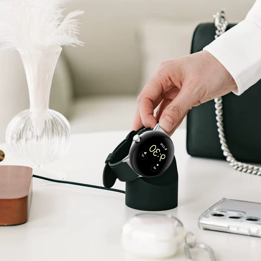 CHIICSMART Ladehalterung Silikon, Schwarz, Google Pixel Watch 2 - Bild 2