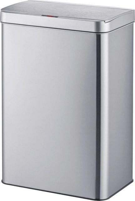 Relaxdays Mülleimer aus Edelstahl in Silber mit Sensor, Volumen: 50 l - Bild 1