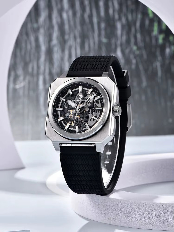 PAGANI DESIGN Armbanduhr, Automatik, Edelstahl, Eckig, 42 mm, Herren - Bild 5
