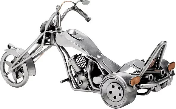 Hinz & Kunst Metall-Motorrad Trike in Silber als Hängedekoration - Bild 1