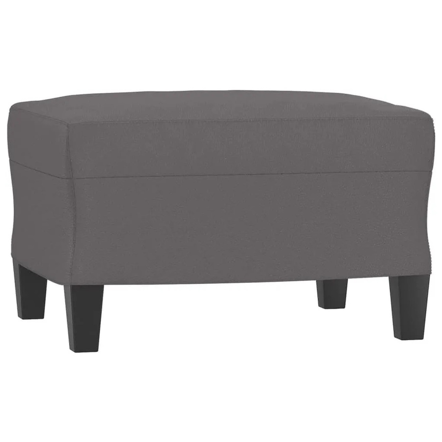 vidaXL Fußhocker Grau aus Kunstleder mit Holzrahmen B/T/H: 60 x 50 x 41 cm - Bild 2