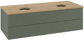V&B Waschtischunterschrank Antao mit Frontstruktur in Eiche, B/T/H: 120 x 36 x 50 cm - Bild 1