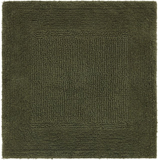 Premium Living Badematte Karen in Dunkelgrün und Weiß aus Baumwolle, B/T: 50 x 50 cm - Bild 1