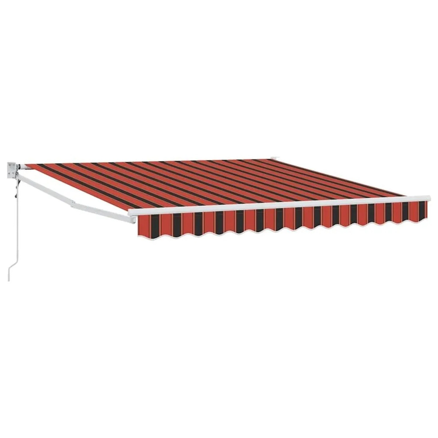 vidaXL Einziehbare Markise mit Fernbedienung aus Aluminium und Polyester, Orange und Braun, B: 300 cm, T: 250 cm - Bild 2