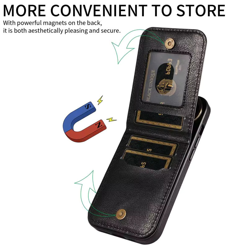 Rote Ledertasche als Brieftasche mit Kartenfächern für Samsung Galaxy S24 Ultra S25 Plus S23 S22 S21 FE A14 A15 A24 A25 A34 A35 A54 A55 Telefonabdeckung - Bild 2