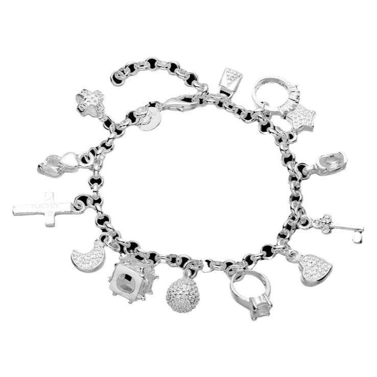 KaiTingu Charm Armband, 925 Silber, Zirkonia, Damen - Bild 2