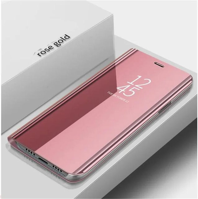 Luxus Leder Flip Book Case Stoßfeste Bumper Abdeckung für Samsung Galaxy S24 Plus, S24 Ultra und S24 in Rose Gold - Bild 1