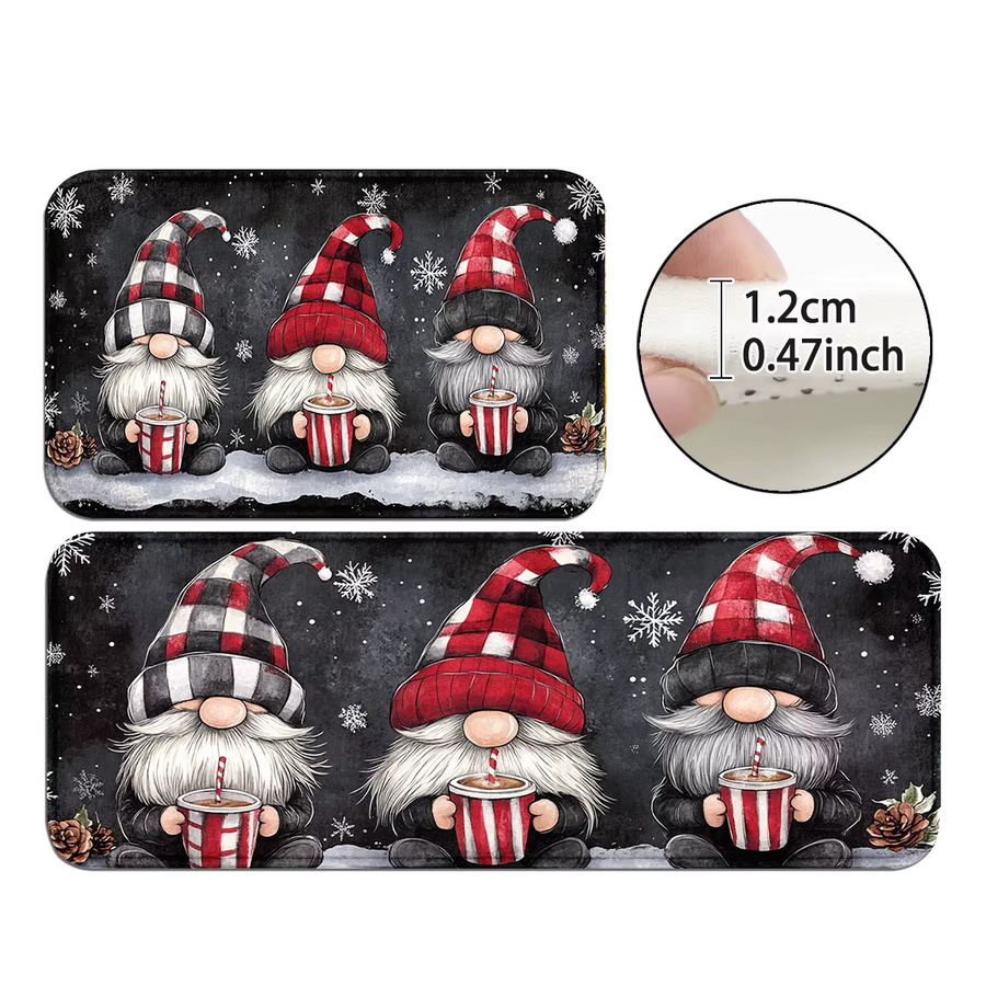 VIKAMA Weihnachtsteppich Charming Little Dwarf in Multicolour, weiche Bodenmatte für Wohnzimmer, Schlafzimmer und Flur, B/T: 120 x 40 cm - Bild 5