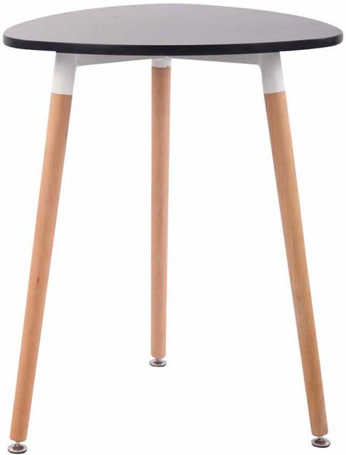 TPFLiving Tisch Awen 60 Natura runder Esstisch in Schwarz mit Buchenoptik, Durchmesser: 60 cm, Höhe: 75 cm - Bild 1
