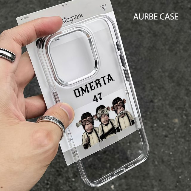 Aurbe Transparente Handyhülle mit silbernem Linsenrahmen für iPhone 17 16 15 14 13 12 11 Pro Max und 16E - Bild 1