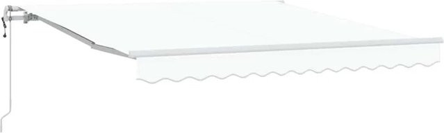 vidaXL Einziehbare Markise Weiß aus Stoff und Stahl B: 300 cm, H: 250 cm - Bild 1
