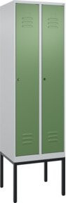 C+P Spind Classic PLUS Spind mit 2 Abteilen, Stahlkonstruktion, Zylinderschloss, 4 Garderobenhaken und mittiger Trennwand, H x B x T: 212 x 60 x 50 cm - Bild 1