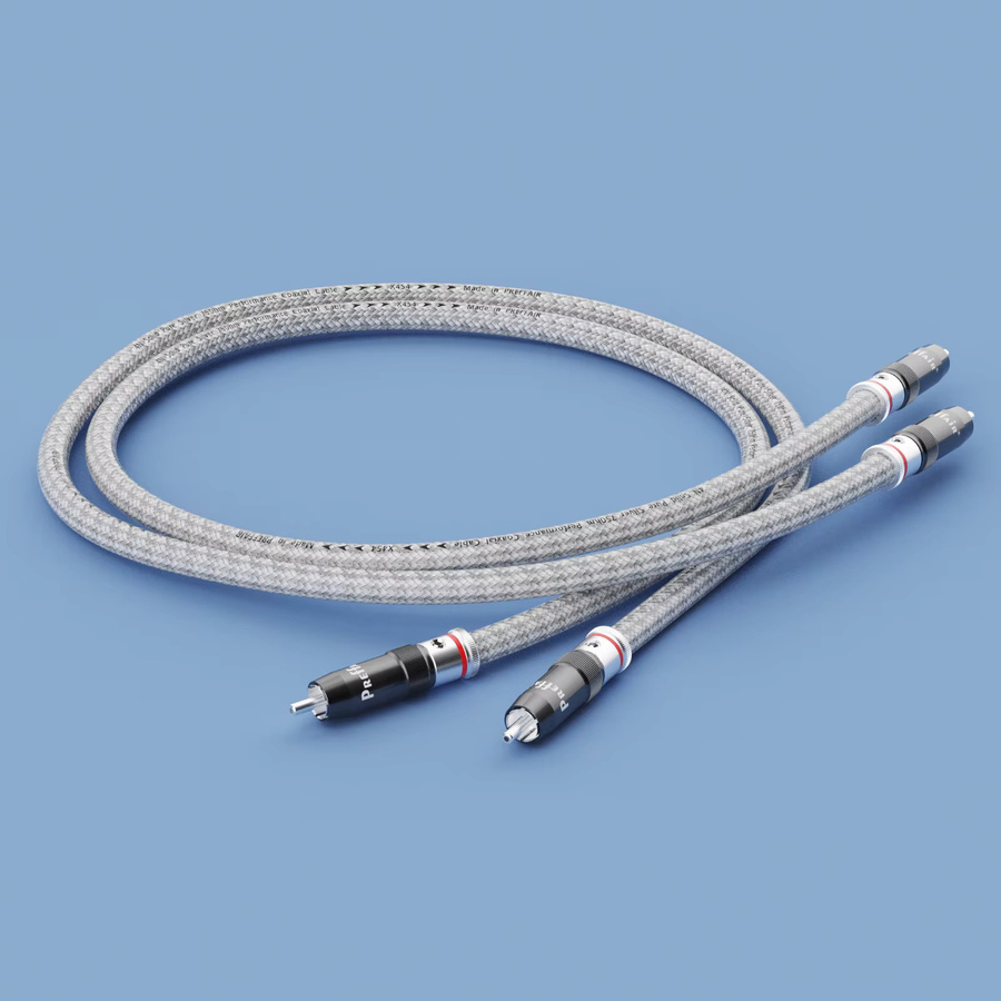 Preffair RCA-Audiokabel Paar mit versilberten Steckern in Silber - Bild 2