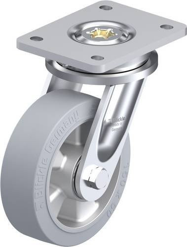 Blickle Lenkrolle LO-ALEV 150K-SG in Grau aus Aluminium mit 150 mm Rad-Durchmesser und 400 kg Tragfähigkeit - Bild 1