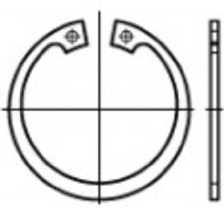 TOOLCRAFT Sicherungsringe DIN 472 aus Federstahl, Innen-Durchmesser: 13,2 mm, Außen-Durchmesser: 23,5 mm, 200 Stück - Bild 1