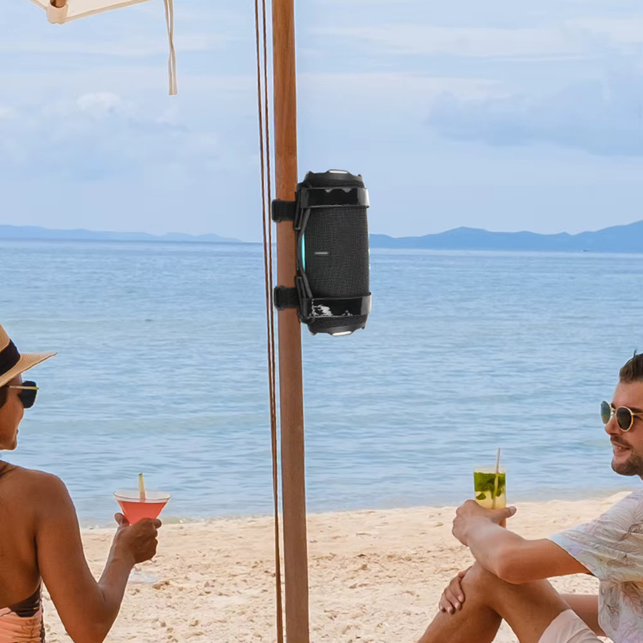 Verstellbare Lautsprecherhalterung in Schwarz für JBL Flip Charge, geeignet für Fahrrad, Golfwagen und Bootsgeländer - Bild 4