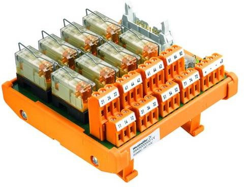 Weidmüller Relaisplatine RSM-8 C 1CO S 250 V/AC in Orange - Bild 1