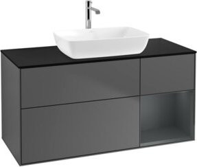 V&B Waschtischunterschrank Finion in Anthrazit lackiert, Breite: 120 cm, Tiefe: 50,1 cm, Höhe: 50,1 cm - Bild 1