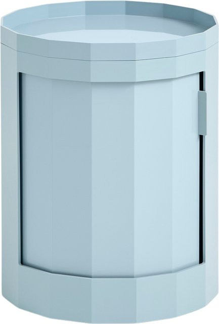 HAY Facet Cabinet in Blau aus recyceltem ABS mit facettierter Oberfläche - Bild 1