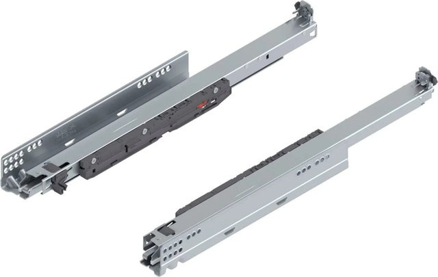 Blum Unterbodenführung Movento Blumotion S 760H5000s mit Soft-Close, Nennlänge: 500 mm, Tragkraft: 40 kg, Farbe: Silber - Bild 1