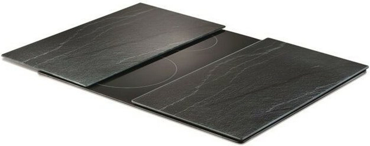 Zeller Herdabdeck- und Schneideplatten-Set in Schiefer-Optik, 2-teilig, Anthrazit, B/H/L: 52 x 30 x 0,8 cm - Bild 2