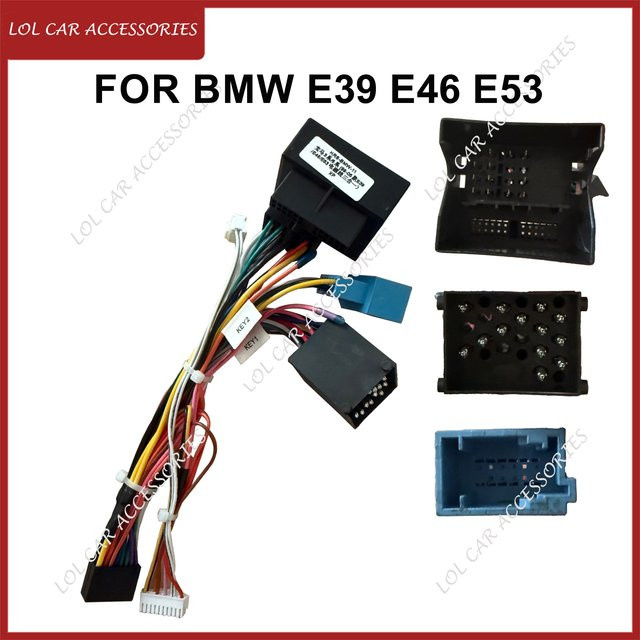 ZUIDID Android Power Kabel für BMW E39 E46 E53 Auto Radio GPS MP5 Player Panel Rahmen Kabelbaum in Schwarz - Bild 1