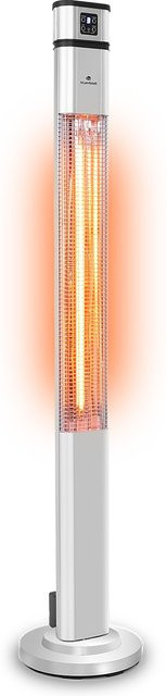 Heat Guru Plus Infrarot-Heizstrahler 2000W mit 3 Heizstufen und Fernbedienung in Silber - Bild 1