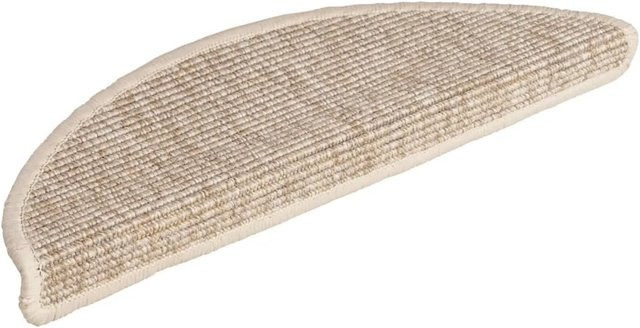 vidaXL Selbstklebende Treppenmatten, 15 Stück, Hellbeige, rutschfest und schalldämmend, B/H/T: 56 x 3 x 17 cm - Bild 1