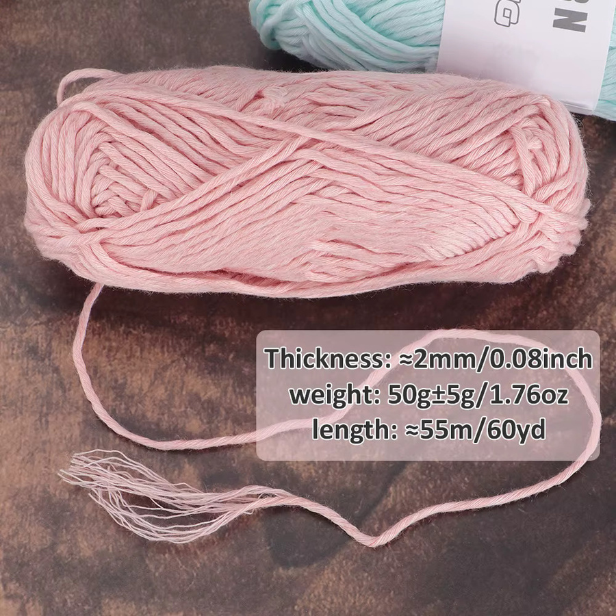 7 Rollen QJH leuchtendes Häkelgarn für DIY-Strick- und Nähprojekte, 60 Yards pro Rolle - Bild 4
