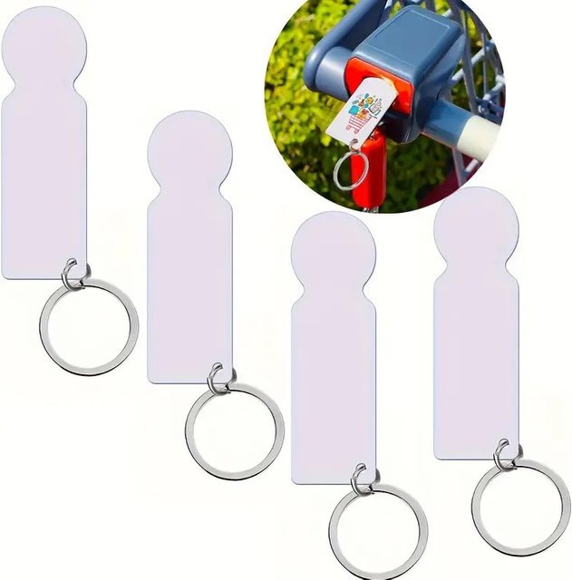 Schlüsselanhänger Token, 20 Stück, Sublimation Blank, DIY - Bild 1