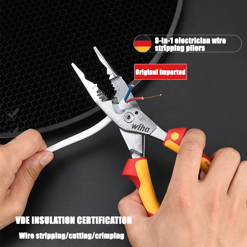 Wiha 8-in-1 Multifunktionale Isolierzange und Elektriker-Abisolierzange 45489 - Bild 2