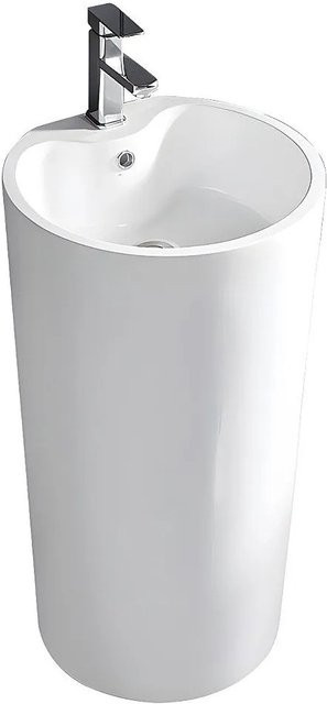 Vente-unique Freistehendes Waschbecken Totam Modern Weiß B: 43 cm, T: 43 cm, H: 83 cm - Bild 1