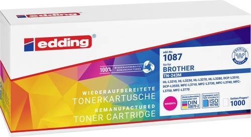 Edding Tonerpatrone kompatibel mit Brother TN-243 in Magenta für Laserdrucker - Bild 1