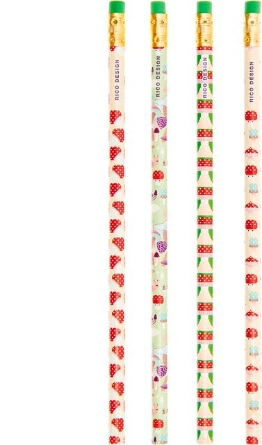Rico Design Paper Poetry Bleistift-Set Shrooom Big Reds in Rot und Multicolour - Bild 1