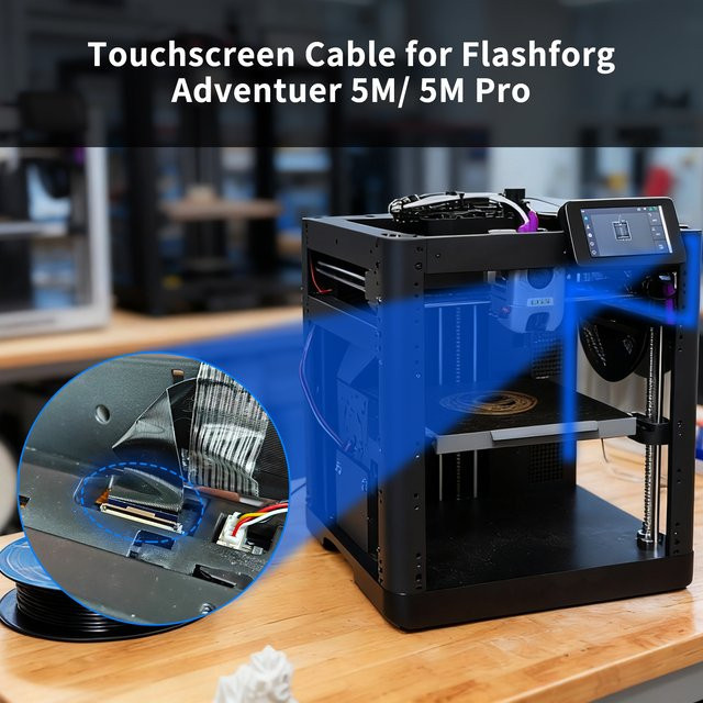 Toaiot Touchscreen-Kabel für Adventuer 5M/5M Pro, FPC-Verbindungskabel für LCD-Display und Datenübertragung, Schwarz - Bild 1