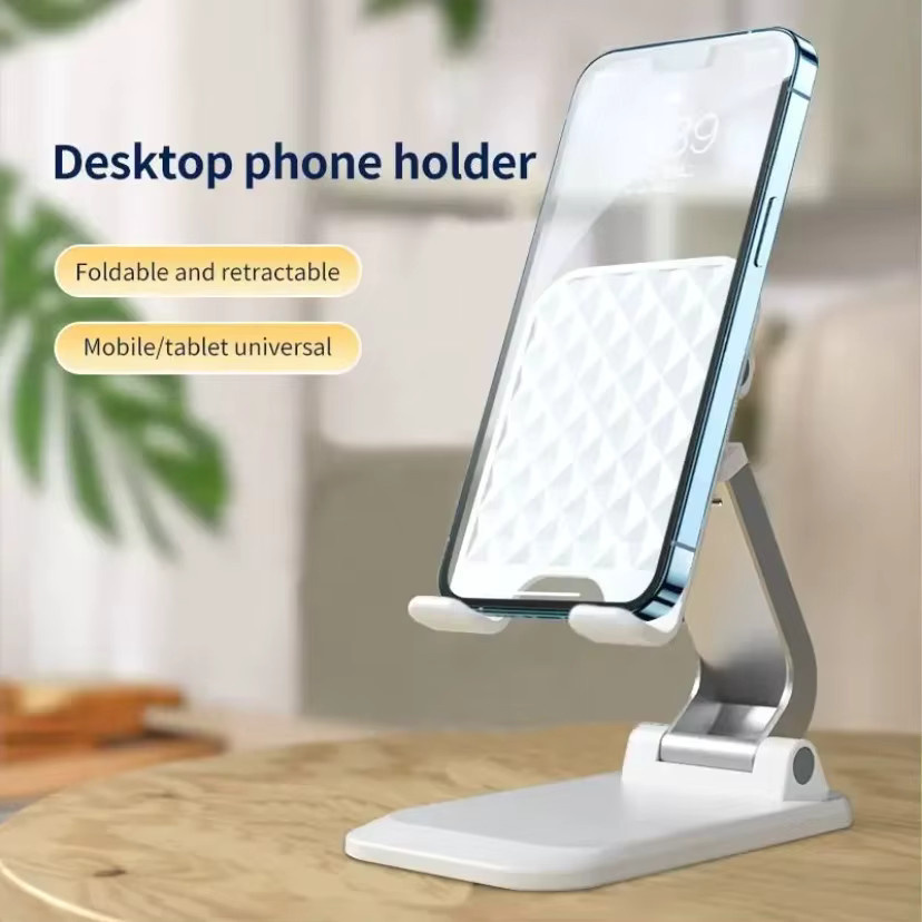 VIKEFON Faltbare Desktop Tablet und Smartphone Halterung für iPhone, Samsung und iPad, Schwarz oder Weiß - Bild 2