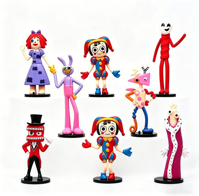 Bandai The Amazing Digital Circus Actionfiguren, 8-teiliges Set, PVC - Bild 1