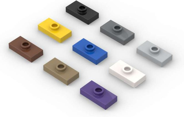 SixBricks Bausteine Kit, 10-teiliges Set, Grau, Kunststoff - Bild 1