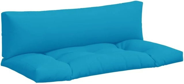 vidaXL Palettenkissen 2-teiliges Set aus Polyester in Hellblau, wasserabweisend und UV-beständig - Bild 1