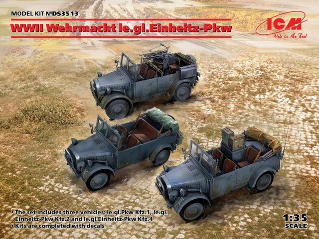 ICM WWII Wehrmacht le.gl.Einheitz-Pkw, Fahrzeuge, Grau - Bild 1