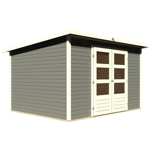 Karibu Gartenhaus Stockach 5 aus Holz in Grau, B/H/T: 305 x 197 x 246 cm - Bild 2
