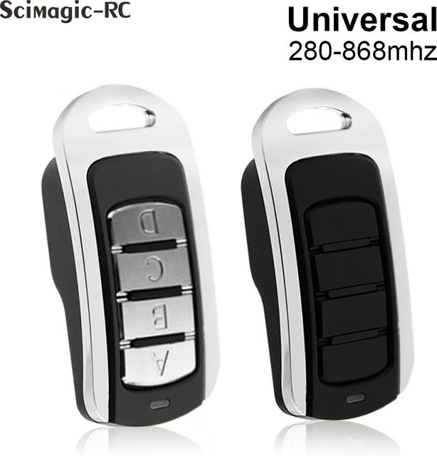 Scimagic-RC Multifrequenz-Universal-Garagenfernbedienung 4 in 1 Tor-Türöffner-Duplikator in Schwarz (280–868 MHz) - Bild 1
