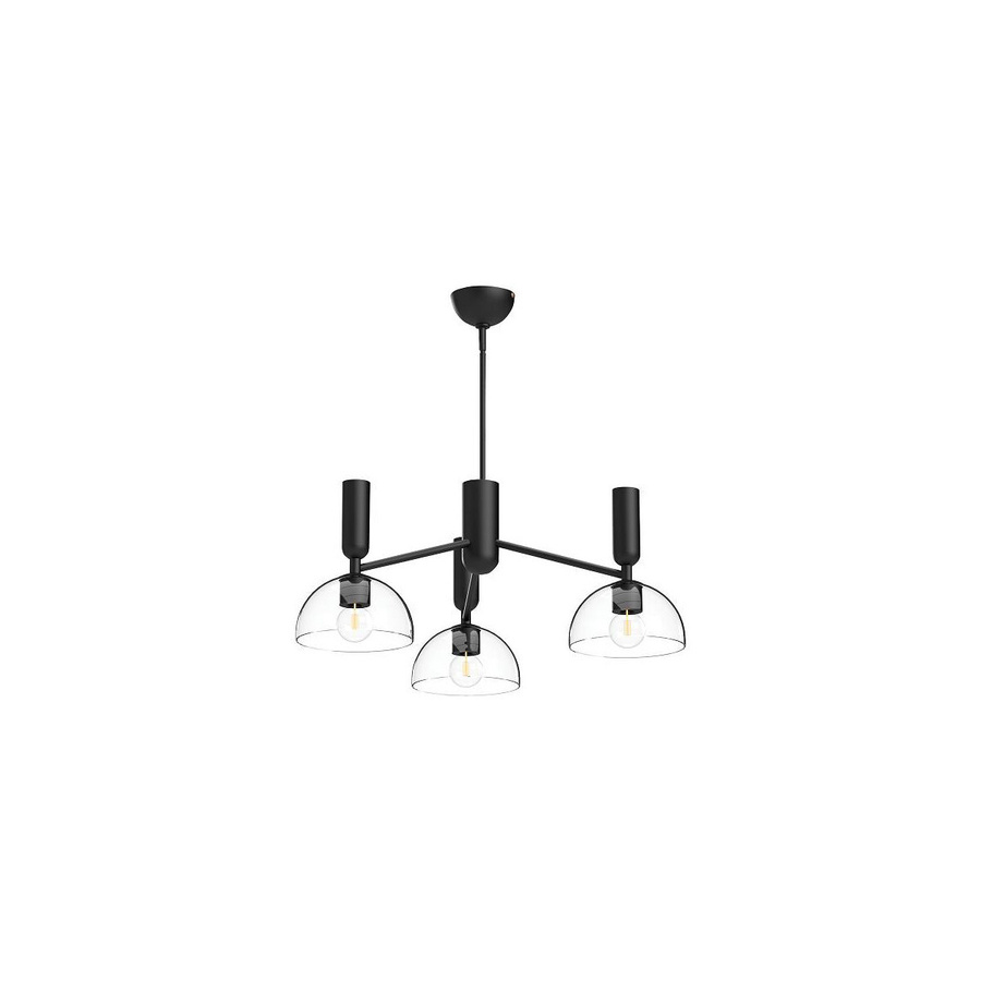 Alora Mood Jude Kronleuchter Schwarz aus Metall und Glas modern - Bild 1