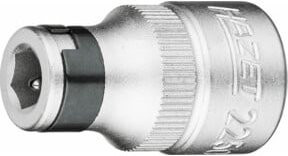 Hazet Adapter 2250-5 Vierkant hohl 12,5 mm (1/2 Zoll) auf Sechskant hohl 8 mm (5/16 Zoll) in Silber - Bild 1