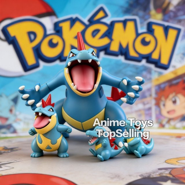 Bandai Pokémon Feraligatr Actionfiguren, PVC, 3-11cm - Bild 1