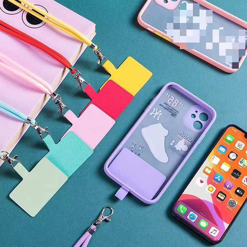 Universelles verstellbares Telefon-Lanyard-Hängeseil in Blau und Multicolour, 150 cm Länge, Anti-Verlust Handy-Umhängeband als praktisches Smartphone-Zubehör - Bild 2